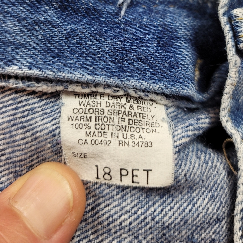 Vtg Lee High Waist Mom Jeans Sz 18 Pet - Picture 5 of 5